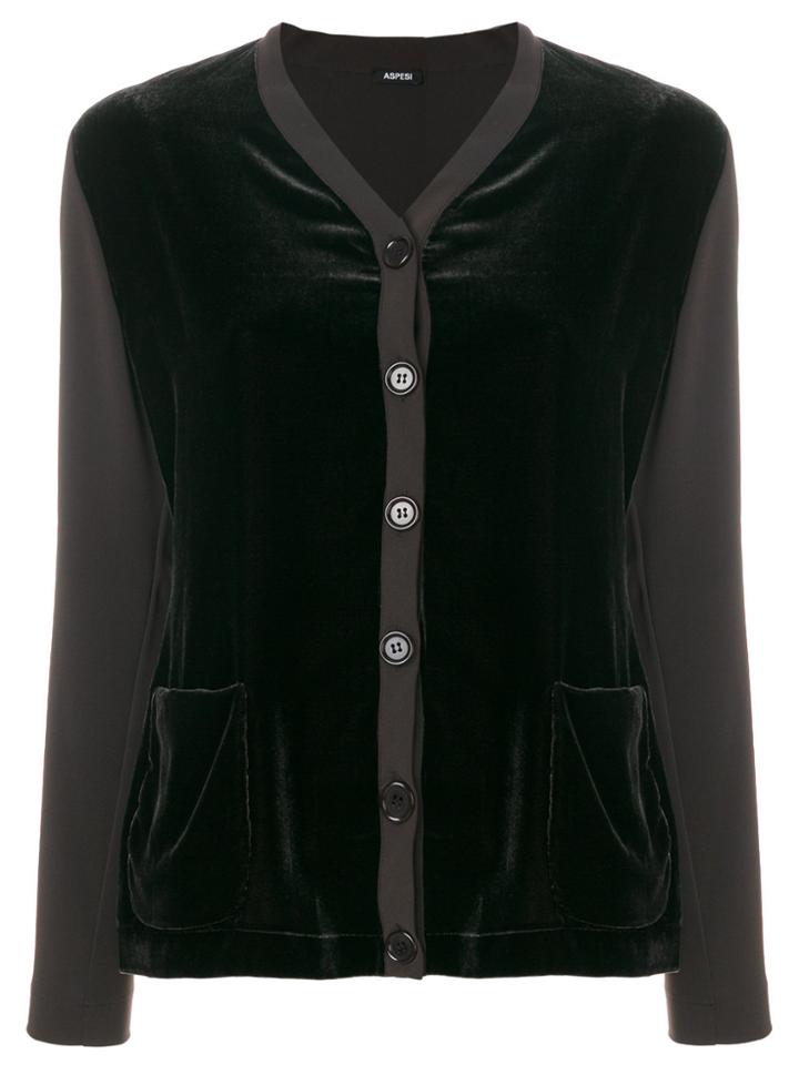 Aspesi Velvet Cardigan - Green