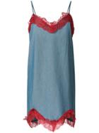 Pinko Lace Slip Dress - Blue