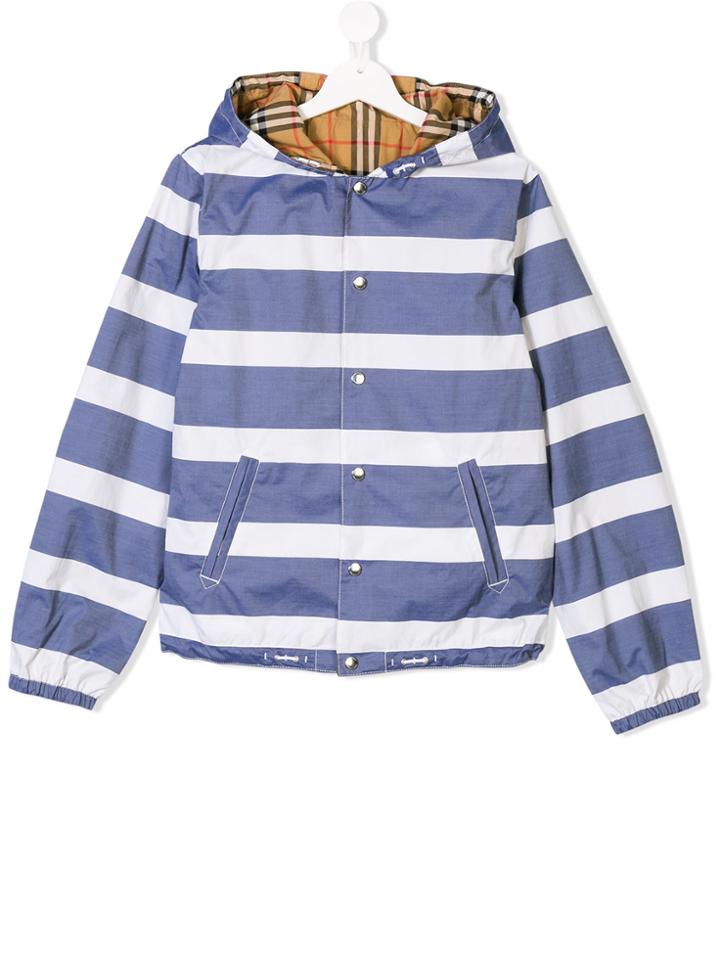 Burberry Kids Teen Reversible Jacket - Blue