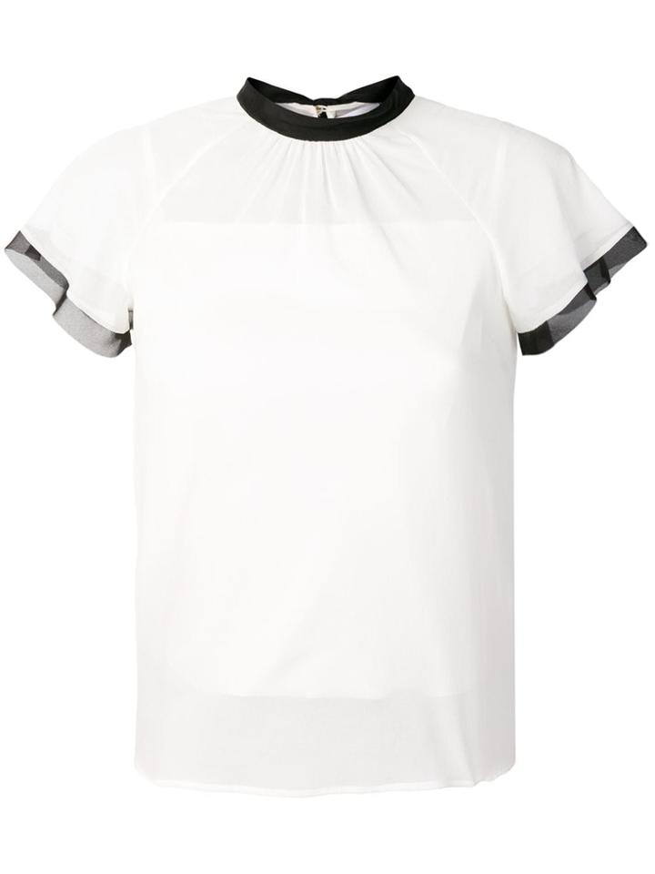 Red Valentino Tie Collar Blouse - White