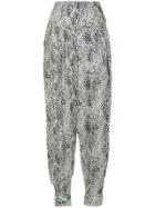 Alessandra Rich Animal-print Trousers - Brown