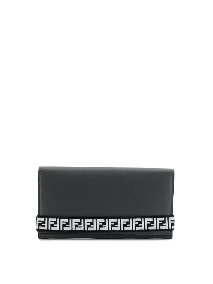 Fendi Ff Tape Strap Wallet - Grey