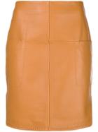 Carven Short Fitted Skirt - Brown