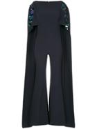Safiyaa London Embellished Cape Jumpsuit - Black