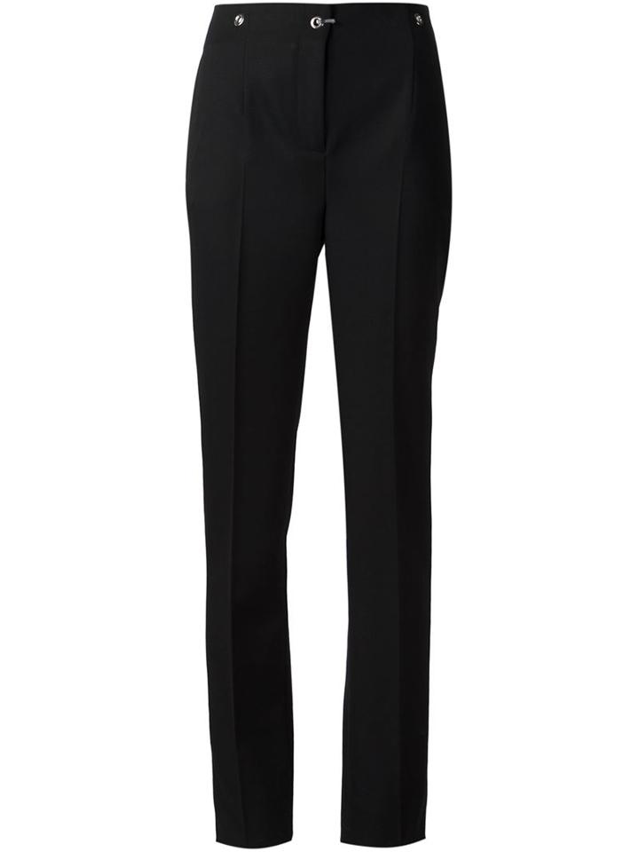 Mugler High Waisted Slim Trousers, Women's, Size: 42, Black, Acetate/cupro/viscose/virgin Wool