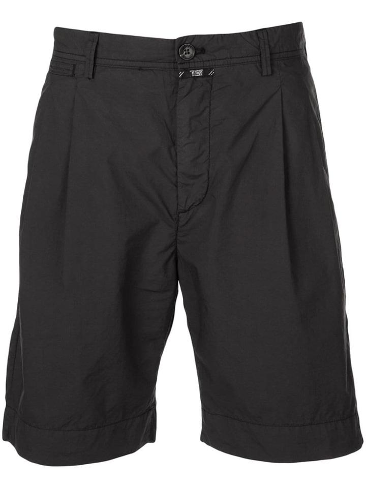 Closed Straight-leg Shorts - Grey