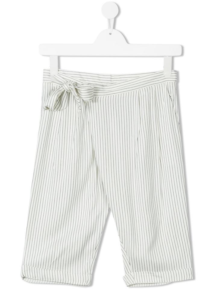 Dkny Kids - Striped Shorts - Kids - Cotton/viscose - 14 Yrs, White