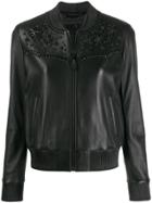 Philipp Plein Fringe Leather Jacket - Black