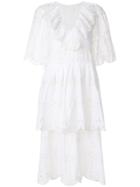 See By Chloé Broderie Anglaise Tiered Dress - White
