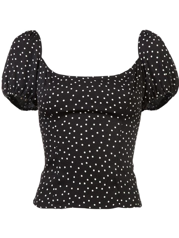 Reformation Polka Dots Top - Black