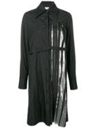 Maison Margiela Pleated Detail Shirt Dress - Black
