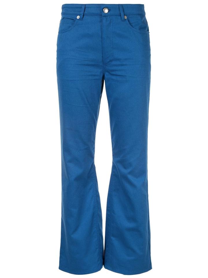 Sonia Rykiel Cropped Bootcut Trousers - Blue