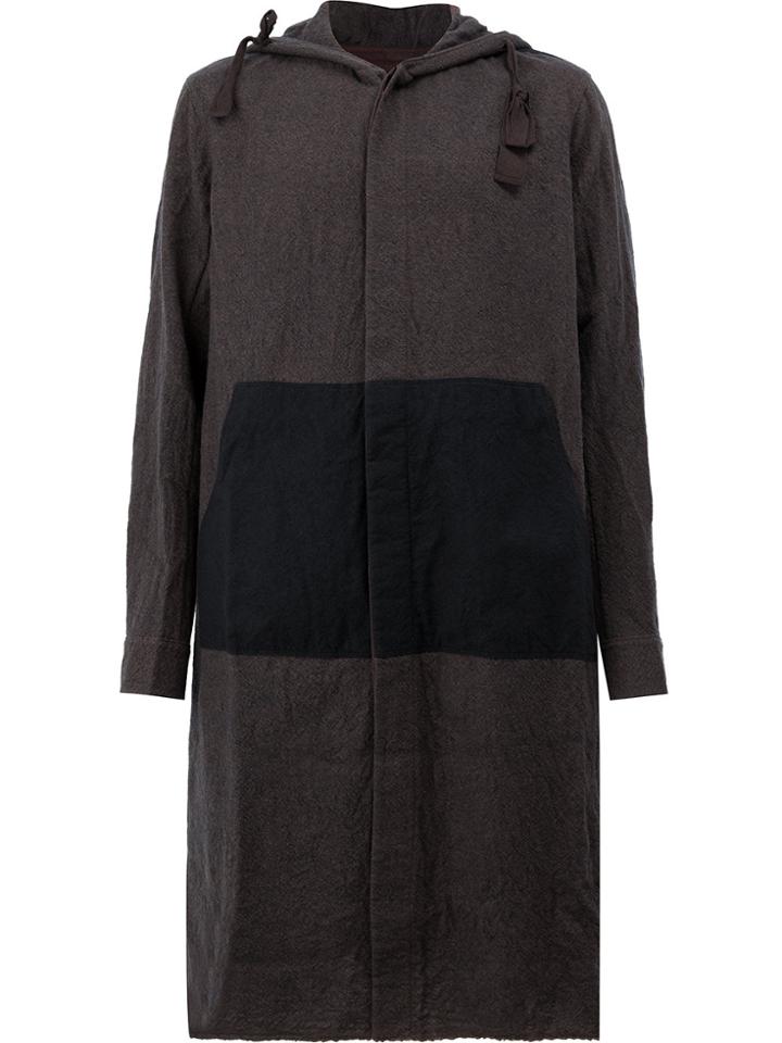Ziggy Chen Hooded Single Breasted Coat - Multicolour