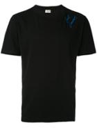 Logo Embroidered T-shirt - Men - Cotton - Xl, Black, Cotton, Saint Laurent