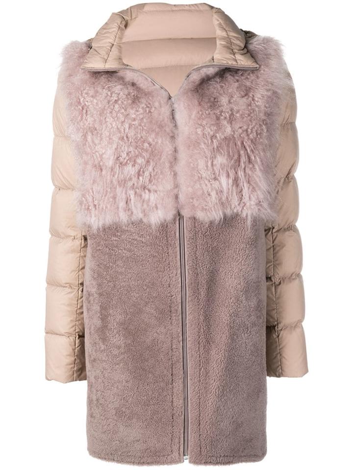 Liska Hooded Padded Coat - Pink