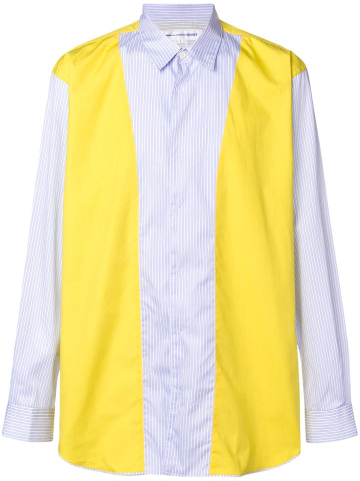 Comme Des Garçons Shirt Colour-block Panelled Shirt - Blue