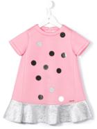 Simonetta Peplum Hem Neoprene Dress, Toddler Girl's, Size: 5 Yrs, Pink/purple