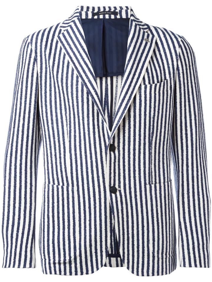 Tagliatore Striped Blazer - Blue