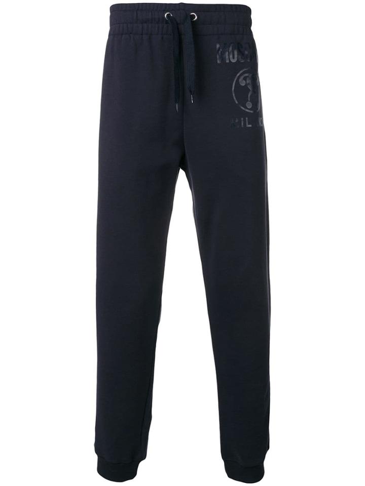 Moschino Double Question Mark Logo Track Pants - Blue