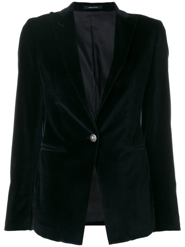 Tagliatore Velvet Blazer - Blue