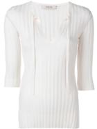 Dorothee Schumacher Ribbed Knit Fitted Top - White
