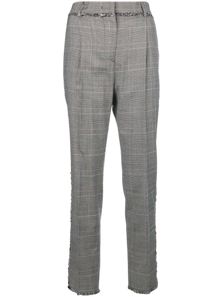 Msgm Raw Edge Detail Tailored Trousers - Black