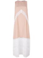 No21 Lace Trim Dress, Women's, Size: 44, Nude/neutrals, Acetate/silk/polyester/silk
