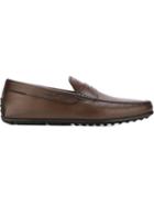 Tod S Penny Loafers, Men's, Size: 44.5, Brown, Rubber/leather