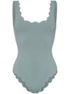 Marysia Palm Springs Maillot Scallop Trim Swimsuit - Blue