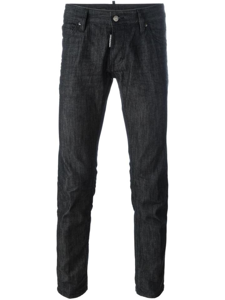 Dsquared2 Clement Jeans, Men's, Size: 54, Black, Cotton/spandex/elastane/polyester/leather