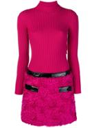 Moschino Knitted Two Piece Dress - Pink & Purple