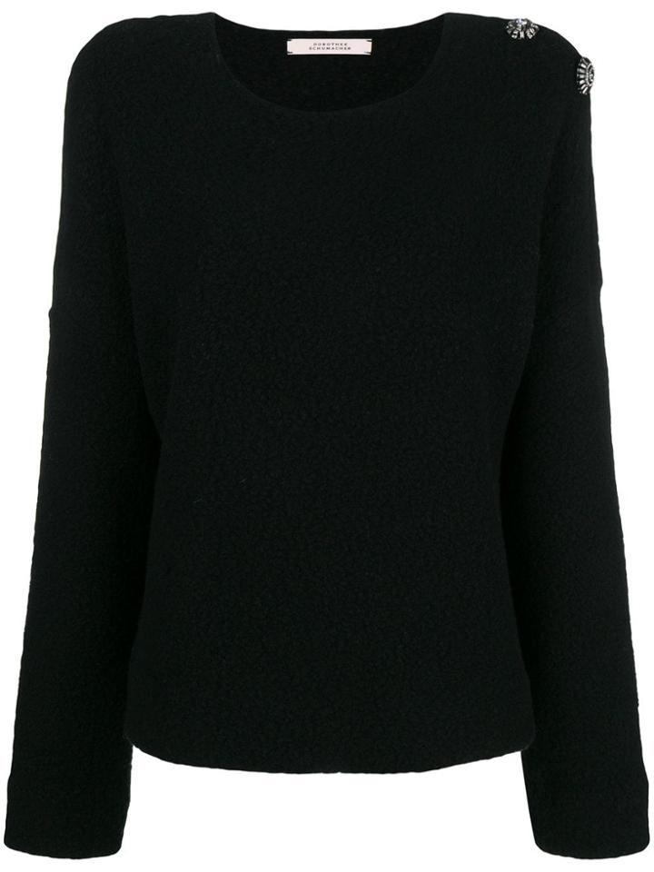 Dorothee Schumacher Brooch Embellished Sweater - Black