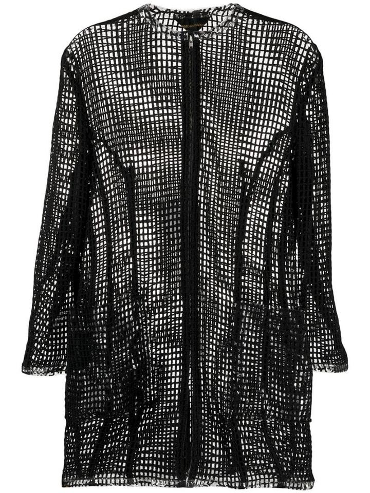 Comme Des Garçons Pre-owned Netted Longline Jacket - Black