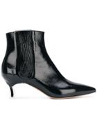 Casadei Varnished Ankle Boots - Black
