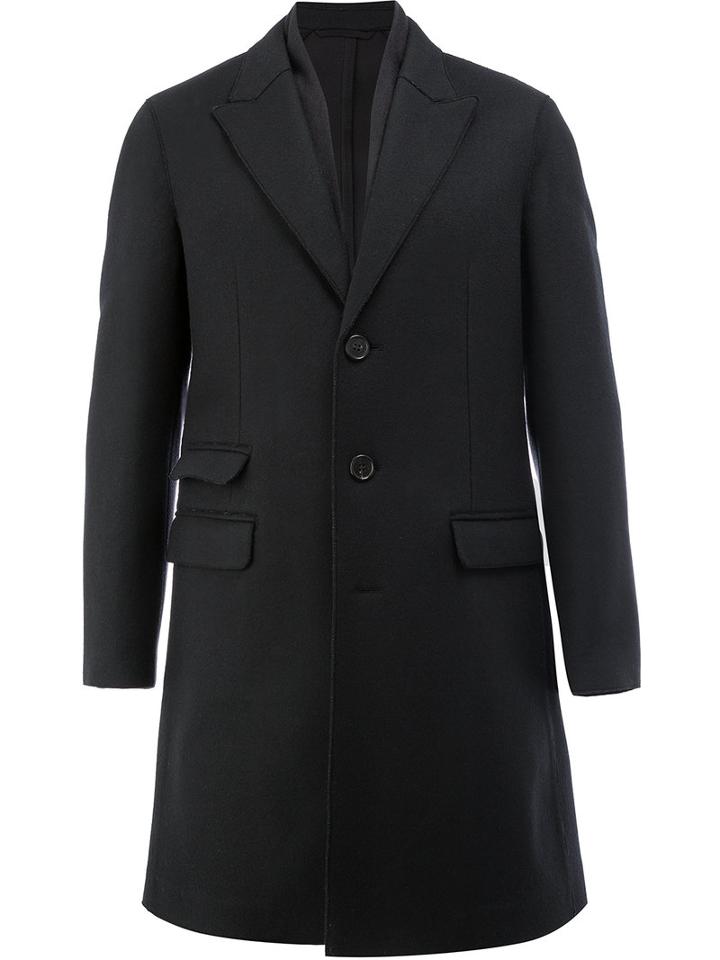 Neil Barrett - Classic Fitted Coat - Men - Polyamide/spandex/elastane/cupro/wool - 52, Black, Polyamide/spandex/elastane/cupro/wool