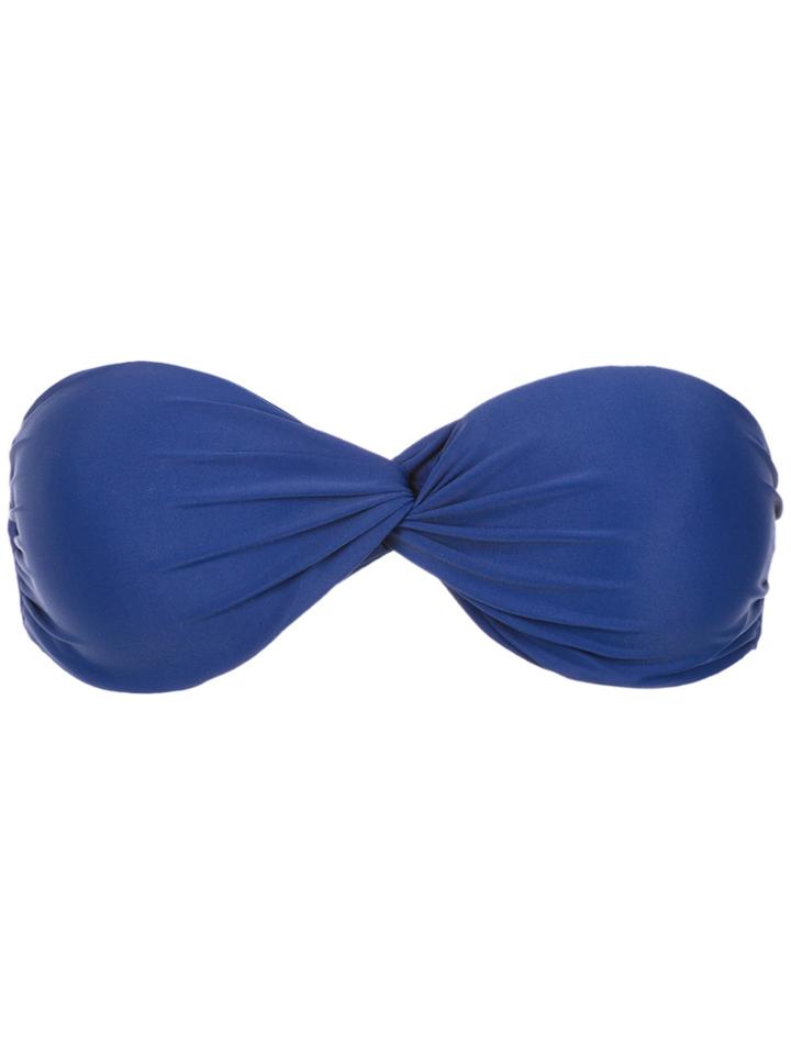 Martha Medeiros Front Twist Bikini Top - Blue