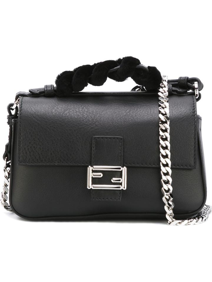 Fendi Micro Double Baguette Crossbody Bag - Black