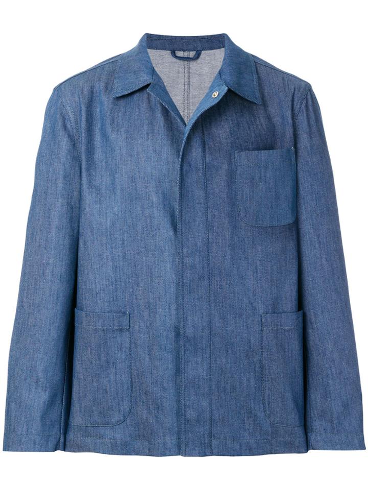 Tonello Cs Chore Unlined Chambray Jacket - Blue