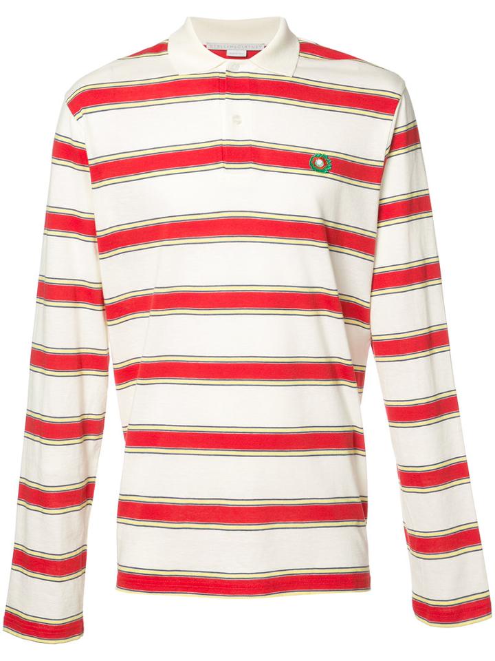 Stella Mccartney - Striped Polo Shirt - Men - Cotton - M, White, Cotton