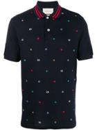 Gucci Logo Motif Polo Shirt - Blue
