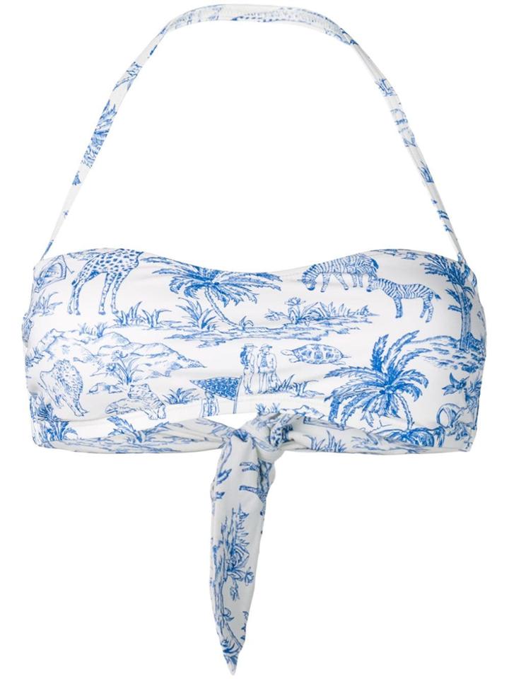 Tory Burch Far And Away Square Bikini Top - Blue