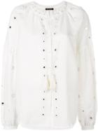 Wandering Hole Embellished Shirt - White