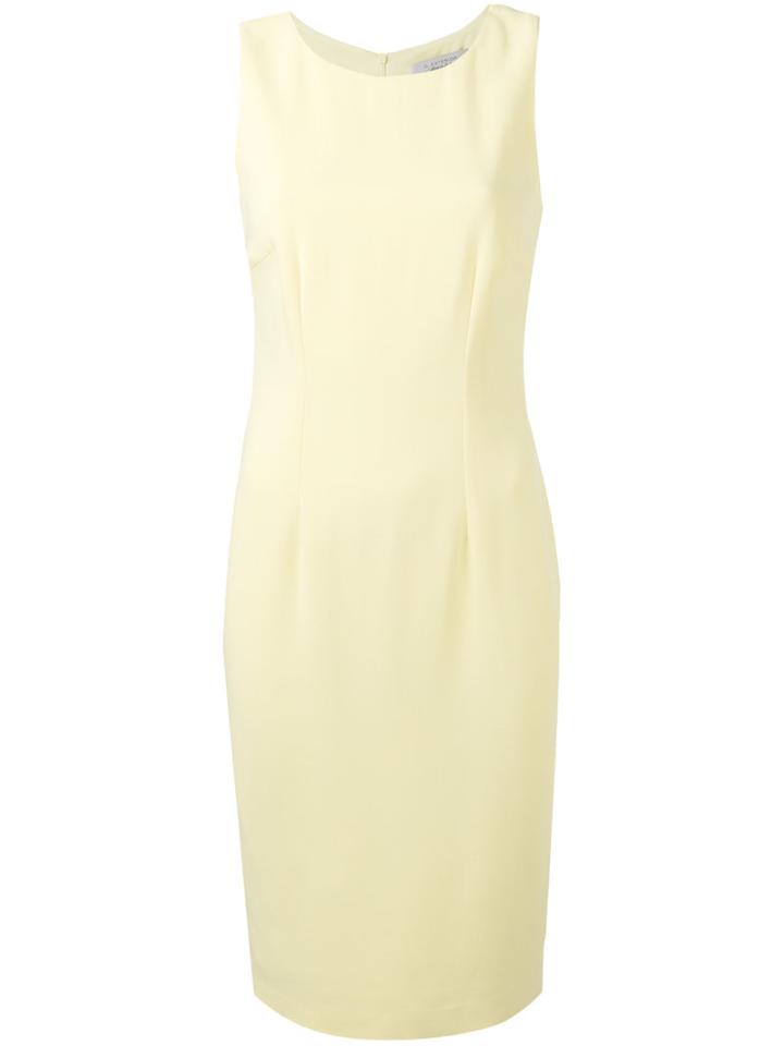 D.exterior - Sleeveless Midi Dress - Women - Spandex/elastane/viscose - 42, Yellow/orange, Spandex/elastane/viscose