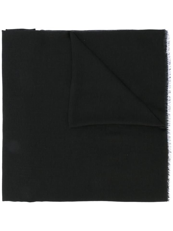 M Missoni - Embroidered Logo Scarf - Women - Cashmere/modal - One Size, Black, Cashmere/modal