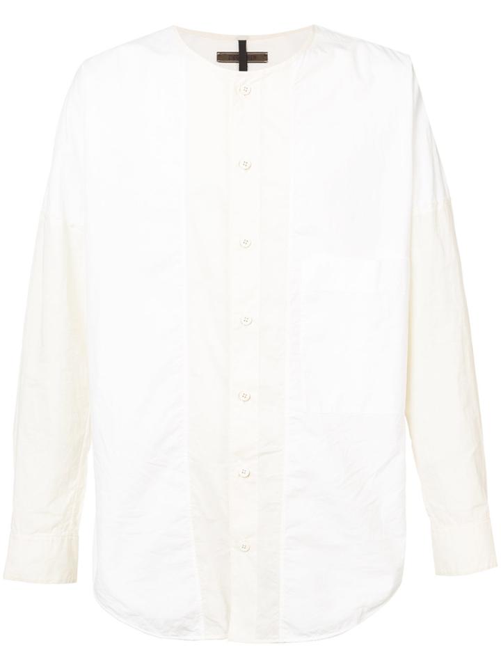 Ziggy Chen Round Neck Longsleeved Shirt - White