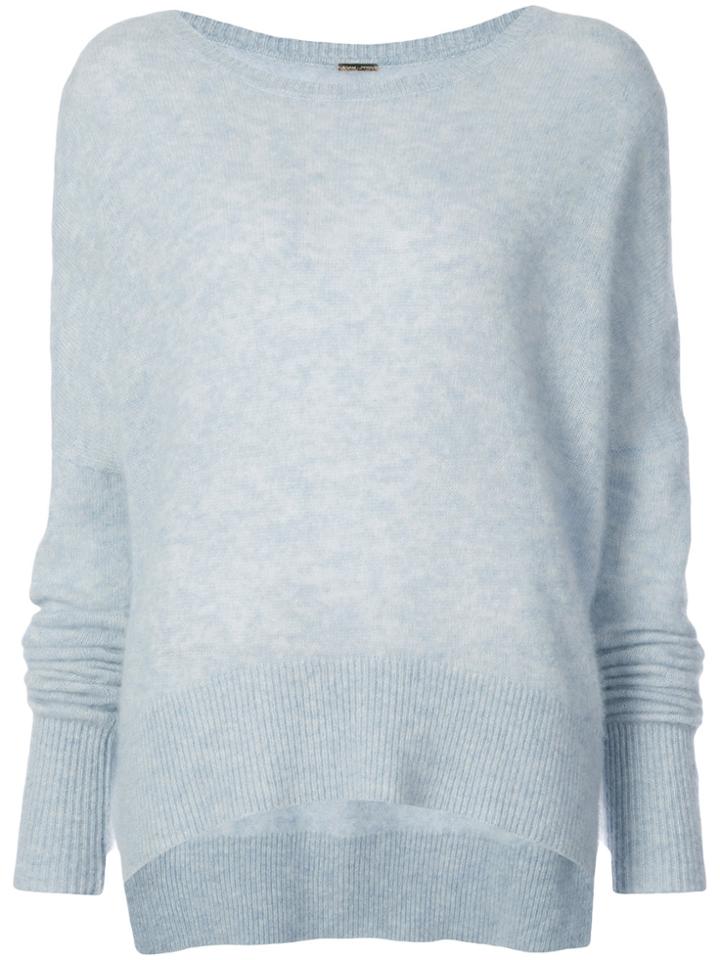 Adam Lippes High Low Hem Jumper - Blue