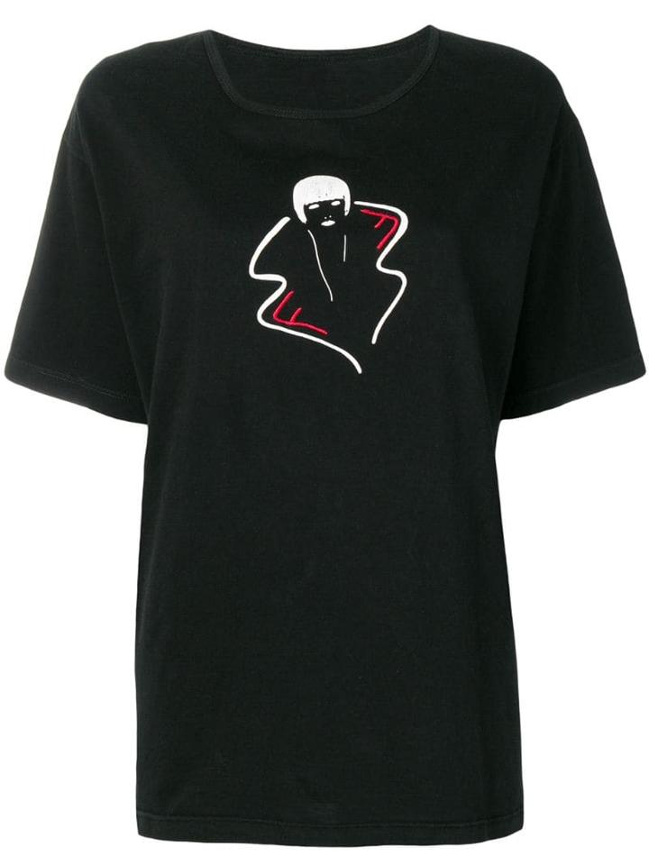 Fendi Pre-owned 1980's Graphic Print T-shirt - Black