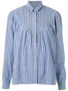 À La Garçonne Pleated Shirt - Blue