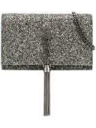 Saint Laurent Kate Glitter Crossbody Bag - Black