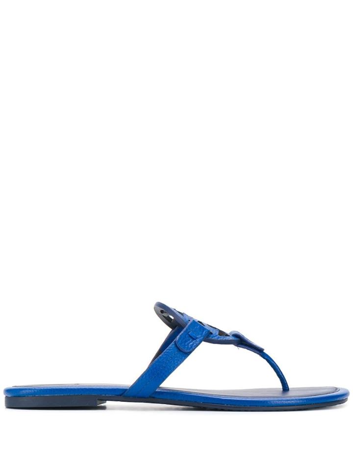 Tory Burch Logo Sandals - Blue